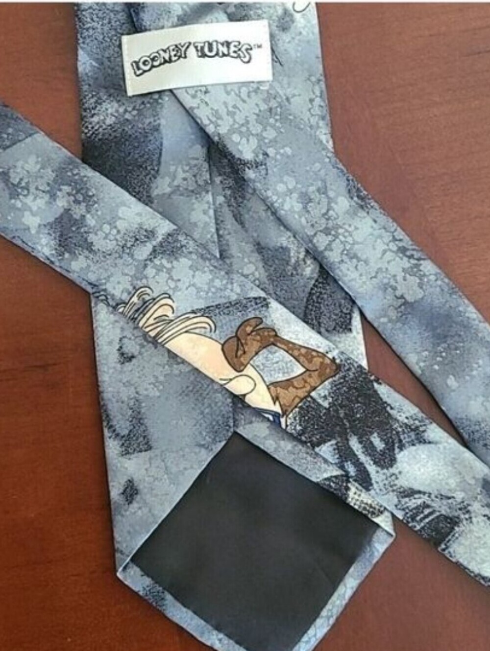 VINTAGE SILK Grey Men's Looney Tunes Warner Brothers Tie